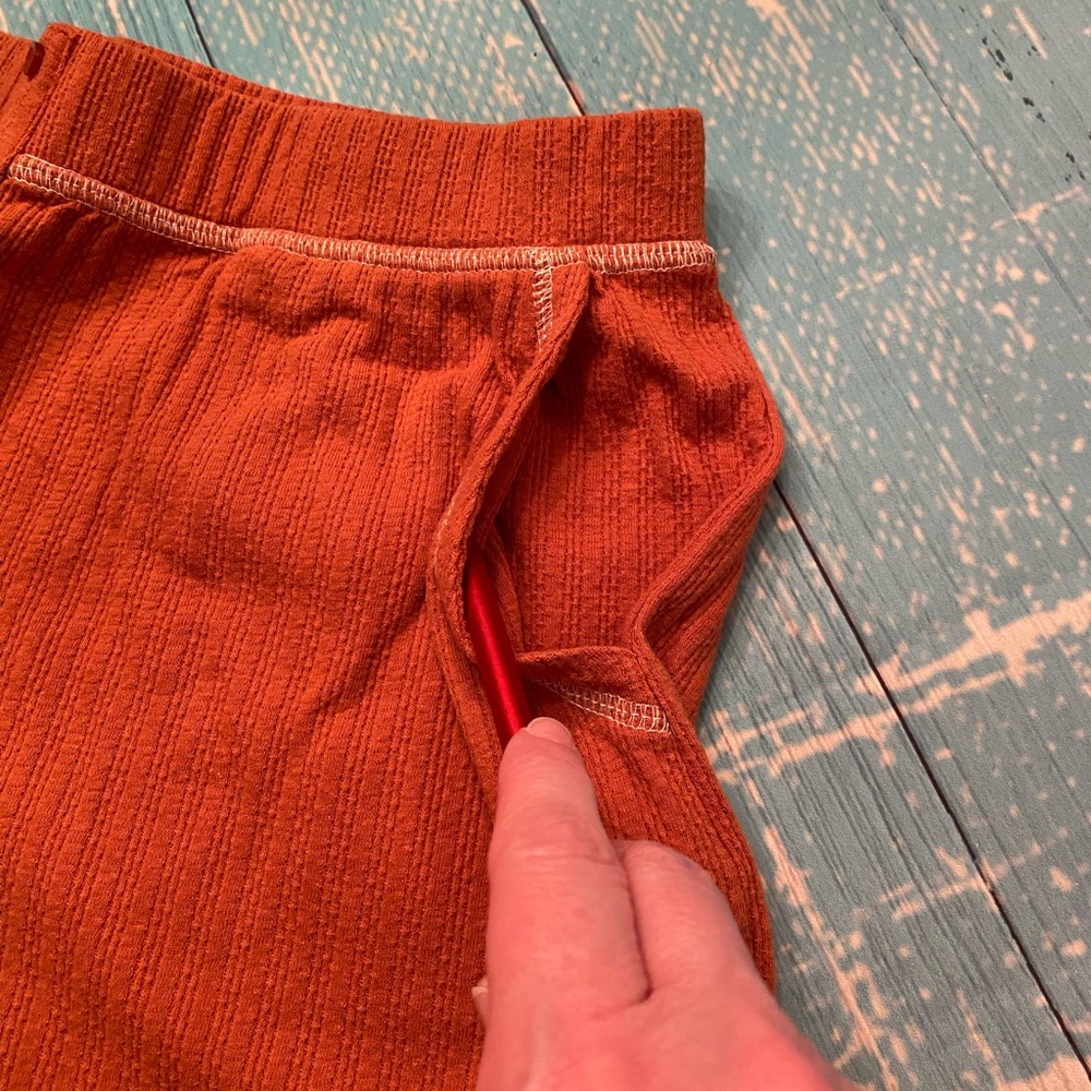 Textured Rust Pajama Set - Picture 10 of 15